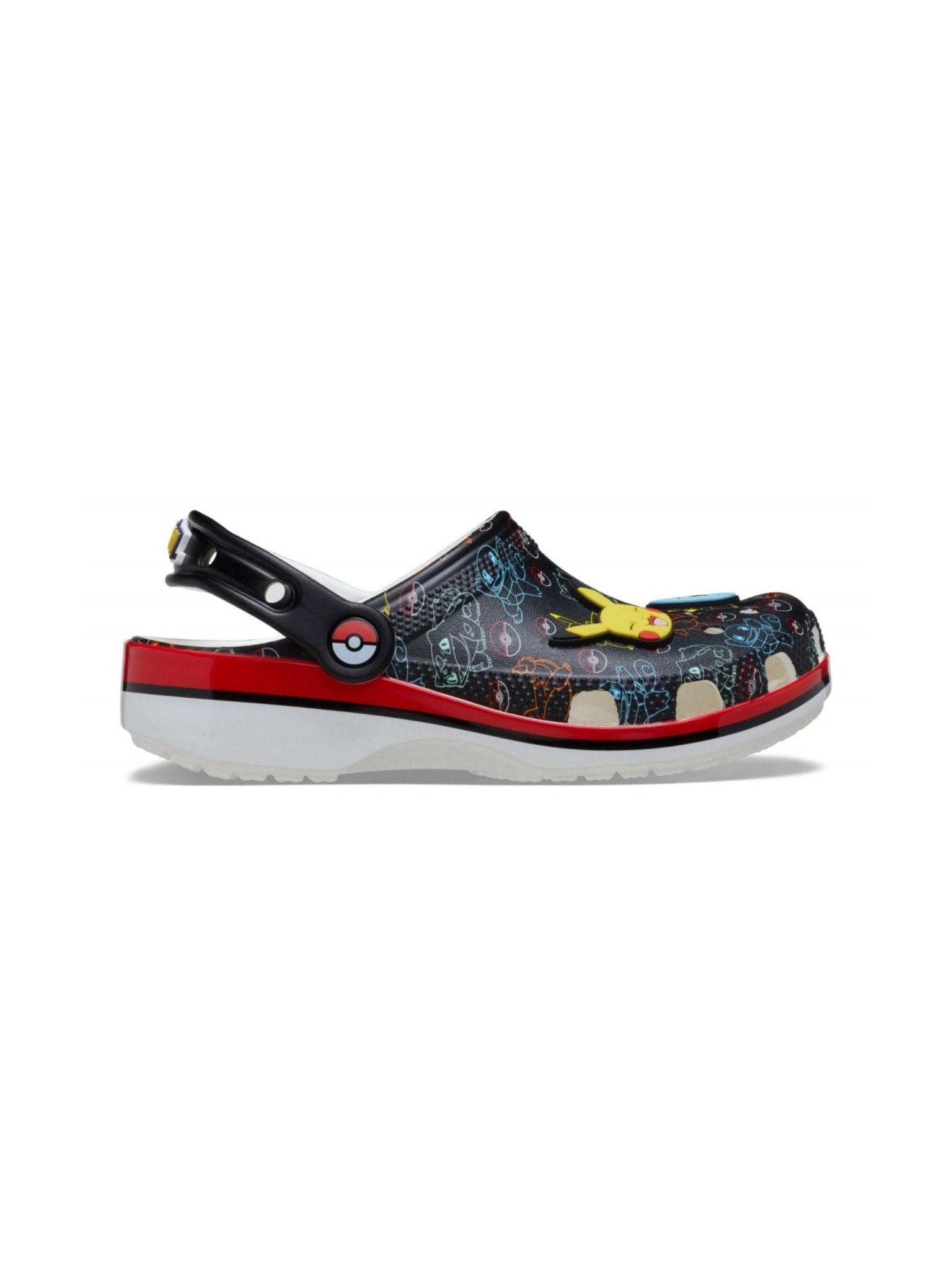 Clogs per bambino Crocs Kids nere con stampa Pokémon - Rubino Kids