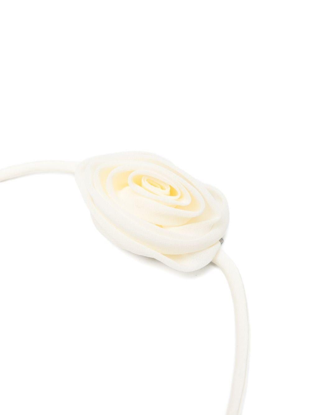 Collana choker per bambina Alberta Ferretti Kids bianca con dettaglio fiore - Rubino Kids