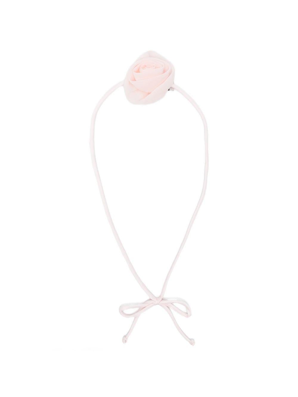 Collana choker per bambina Alberta Ferretti Kids rosa con dettaglio fiore - Rubino Kids