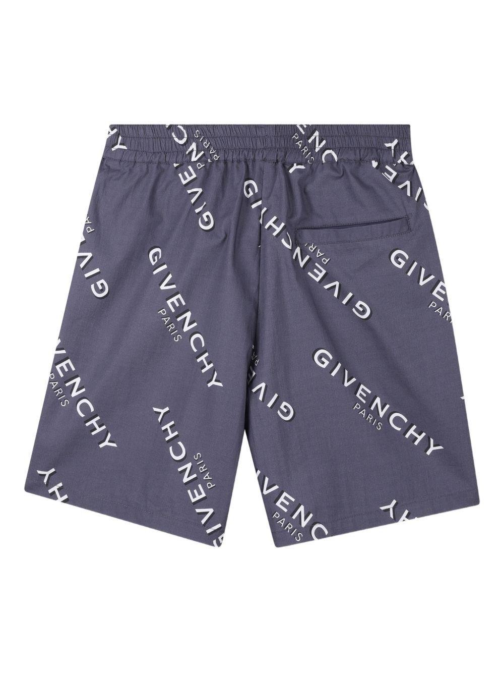 Completo 2 pezzi per bambino Givenchy Kids grigio con logo all - over - Rubino Kids