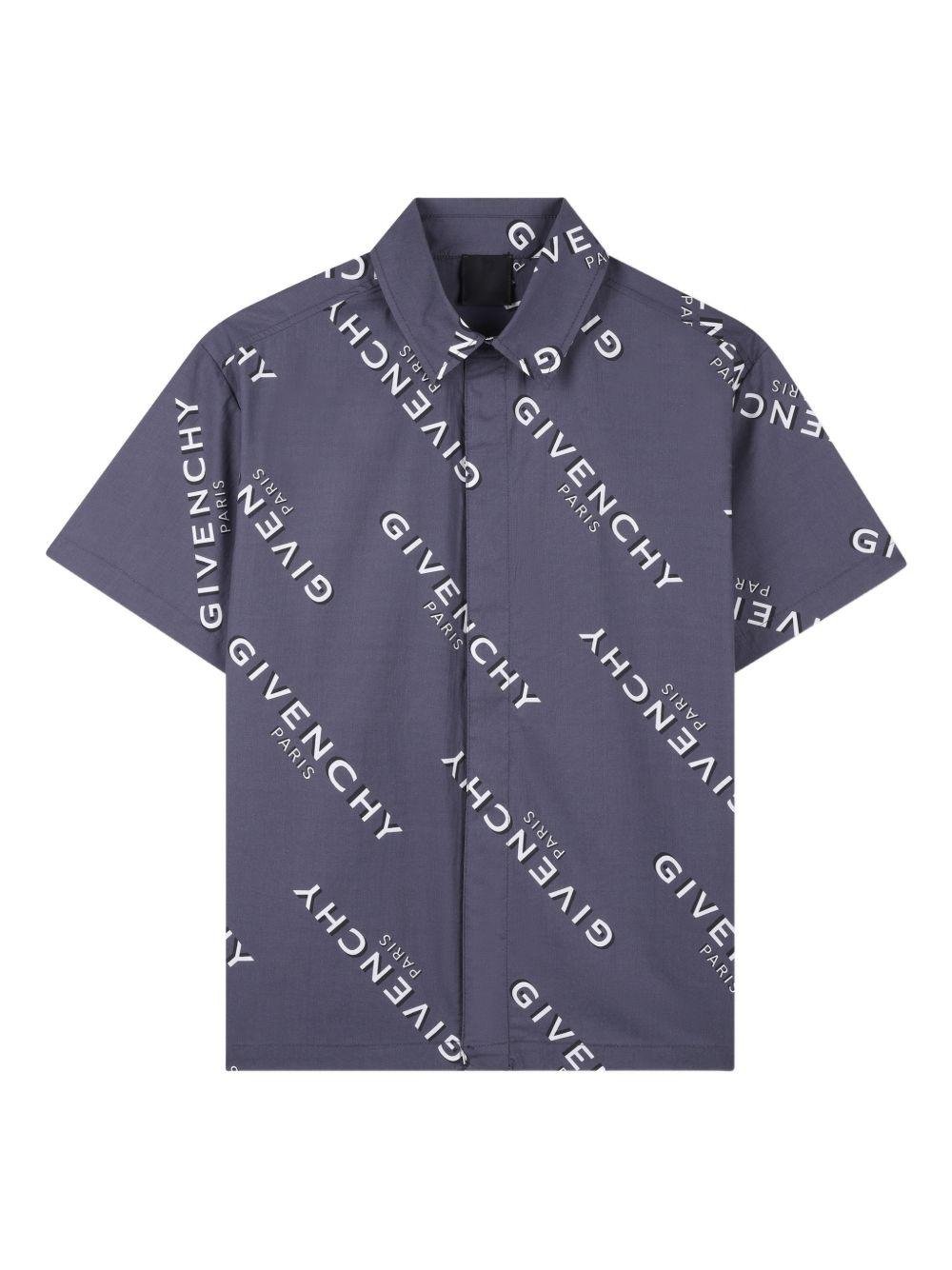 Completo 2 pezzi per bambino Givenchy Kids grigio con logo all - over - Rubino Kids