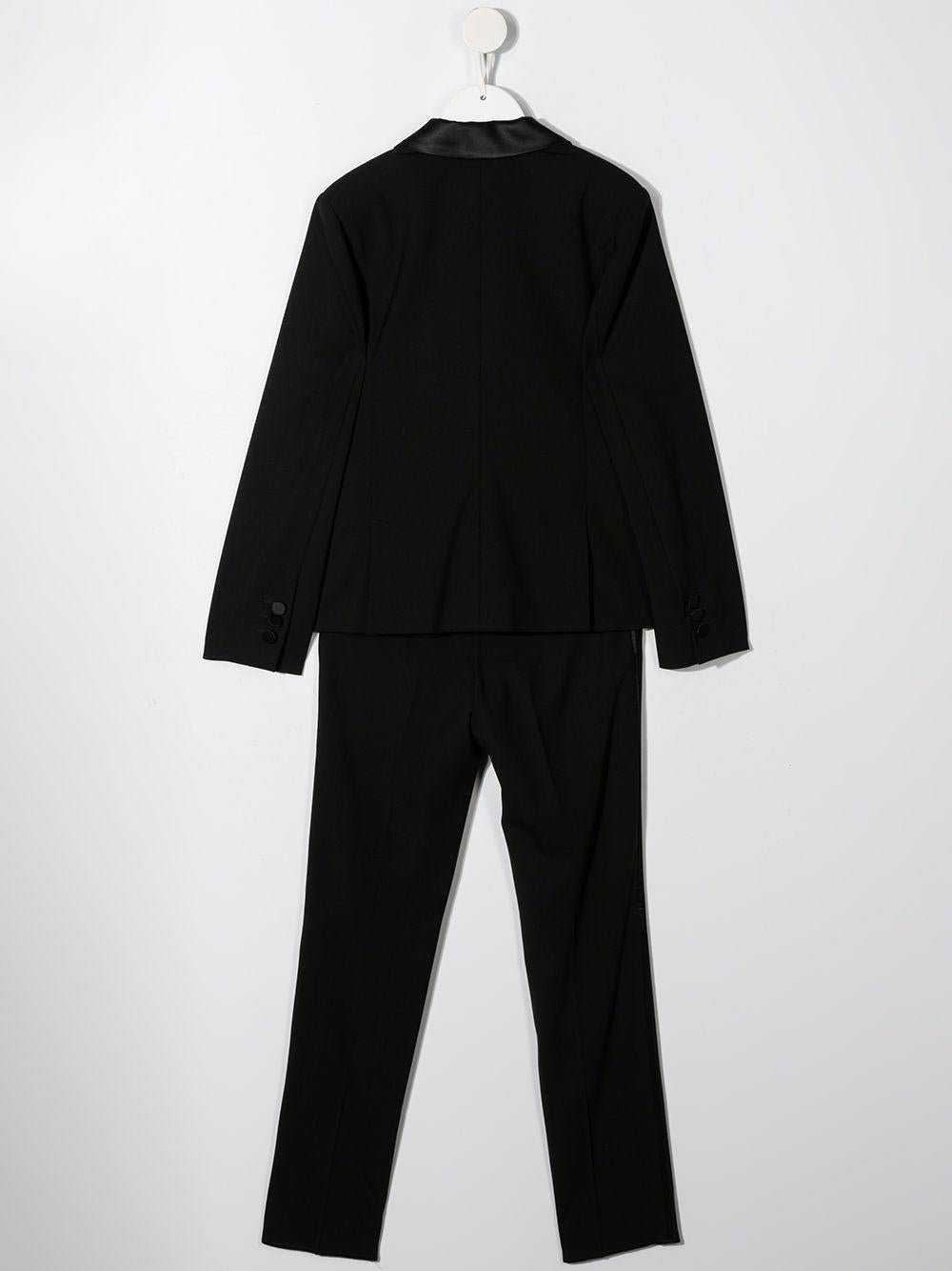 Completo due pezzi per bambino Emporio Armani Kids nero con taglio straight - Rubino Kids