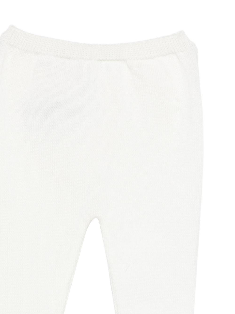 Completo maglioncino e pantaloni per neonati Paz Rodriguez bianco con colletto alla Peter Pan - Rubino Kids