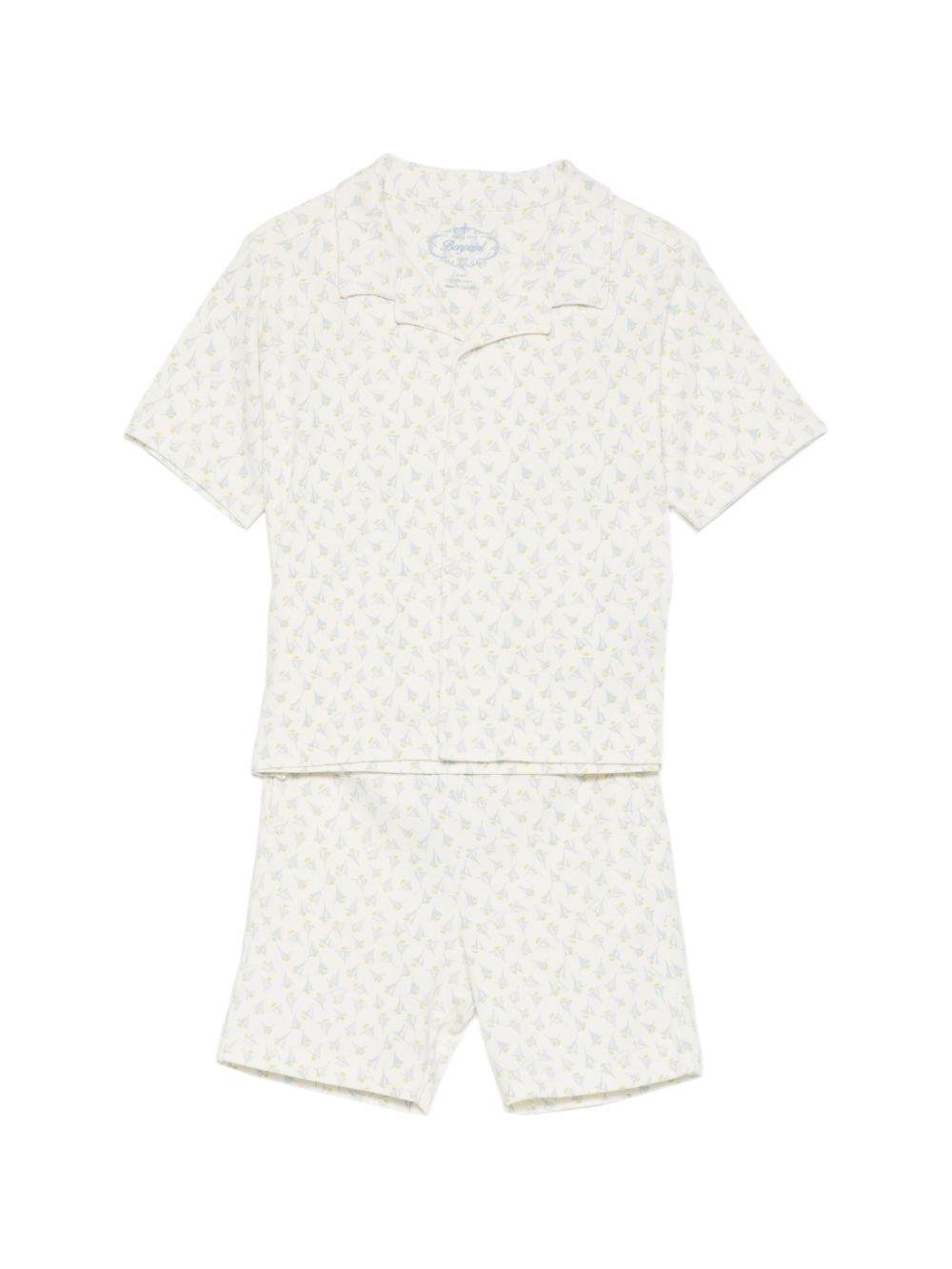 Completo per bambino Bonpoint bianco con stampa floreale - Rubino Kids