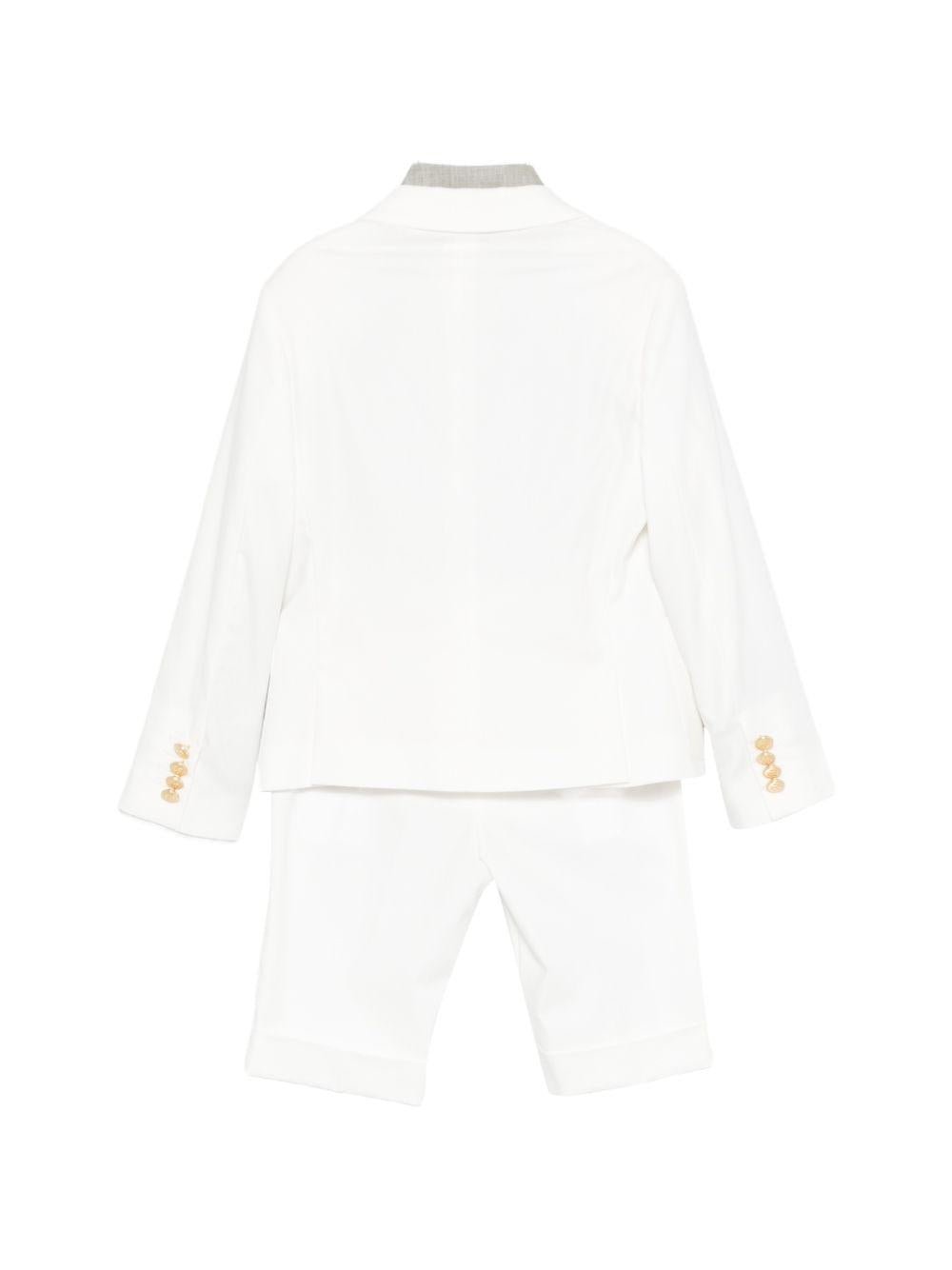 Completo per bambino Colorichiari bianco modello doppiopetto (3 pezzi) - Rubino Kids