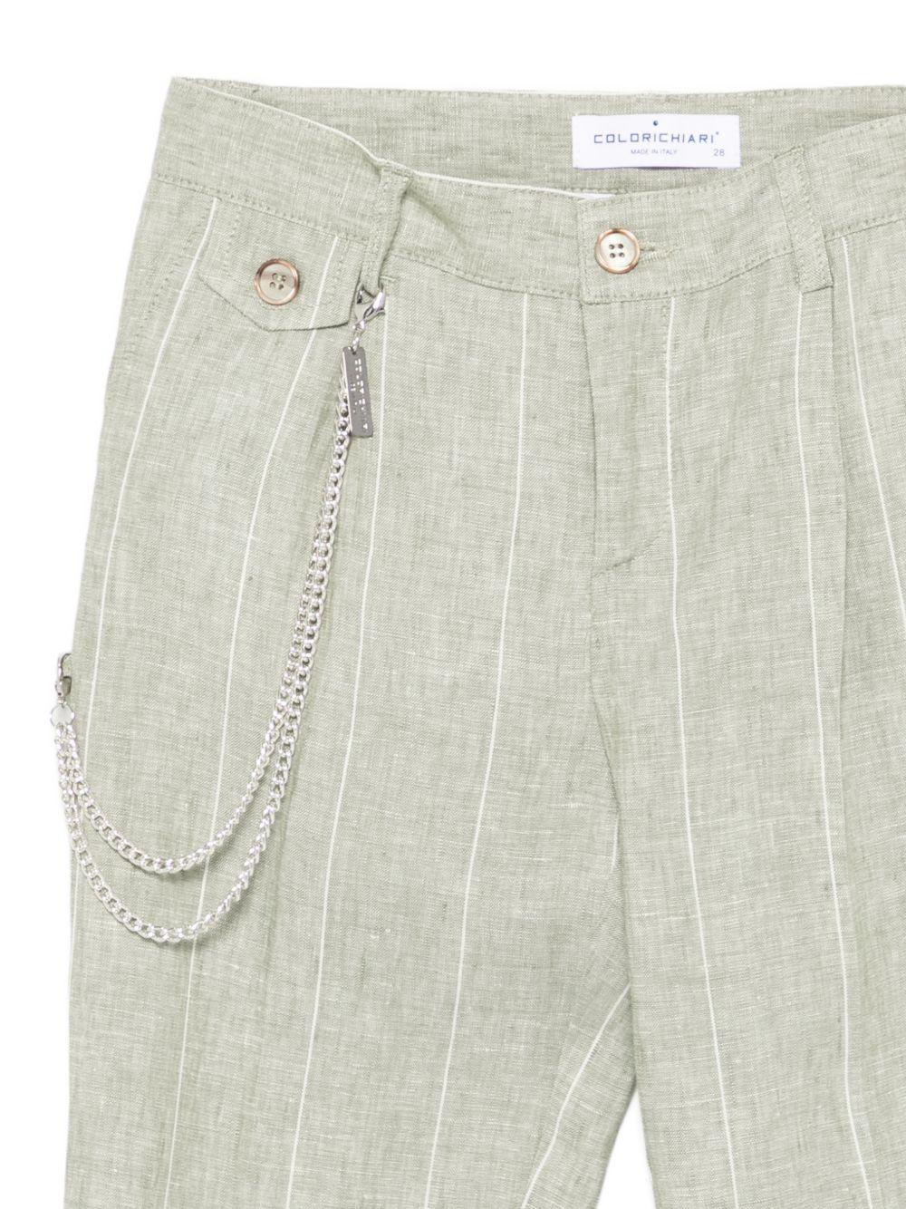 Completo per bambino Colorichiari verde con motivo gessato (5 pezzi) - Rubino Kids