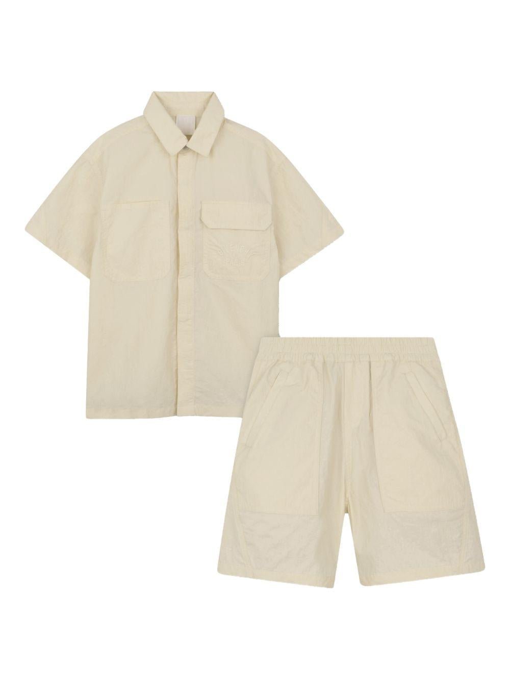 Completo per bambino Givenchy Kids beige con colletto a punta - Rubino Kids