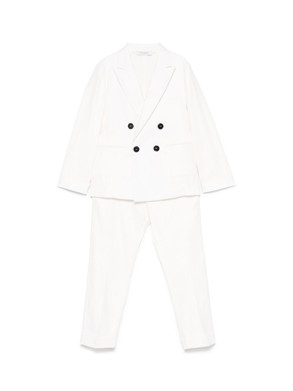Completo per bambino Paolo Pecora Kids bianco con giacca doppiopetto - Rubino Kids