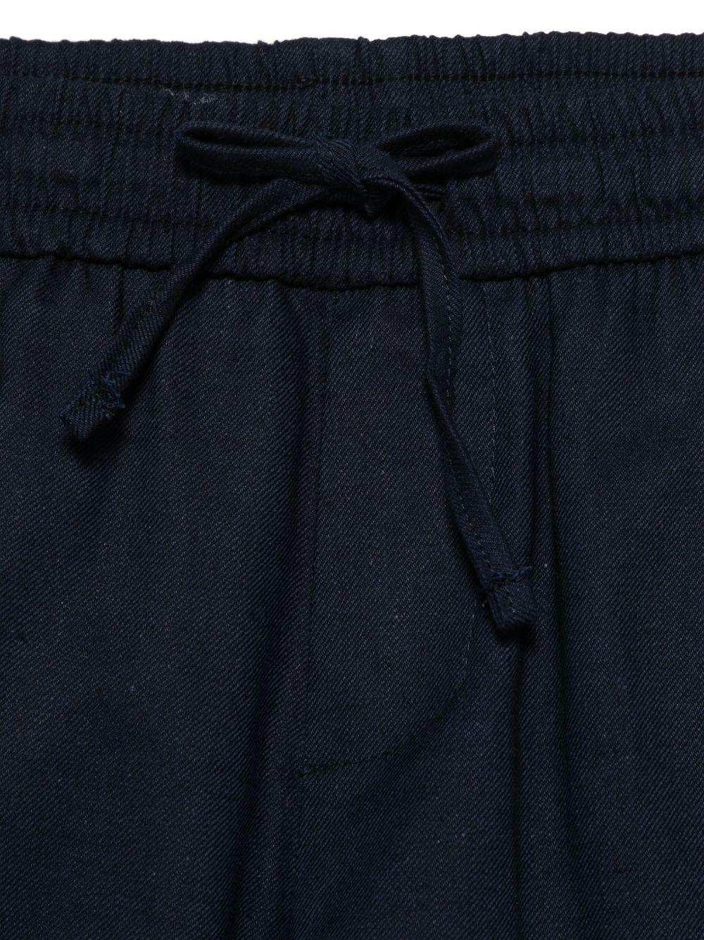 Completo per bambino Paolo Pecora Kids blu in twill con giacca monopetto - Rubino Kids