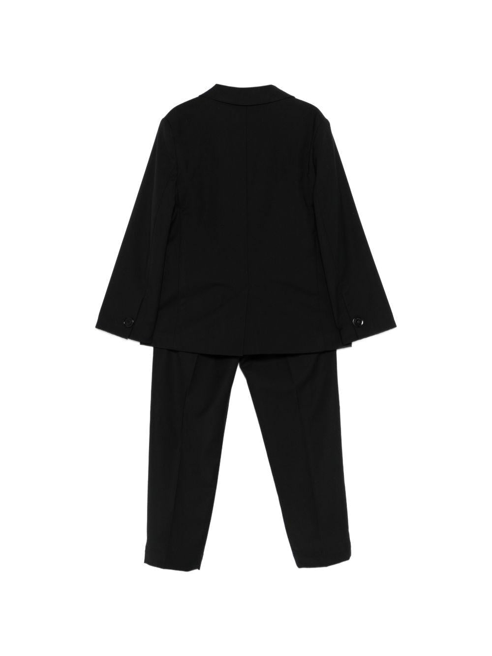 Completo per bambino Paolo Pecora Kids nero modello doppiopetto - Rubino Kids