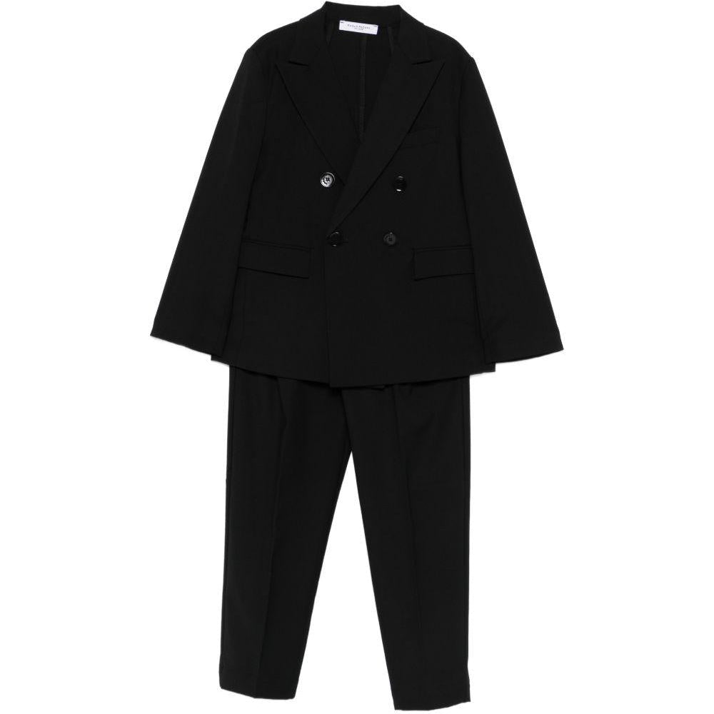 Completo per bambino Paolo Pecora Kids nero modello doppiopetto - Rubino Kids