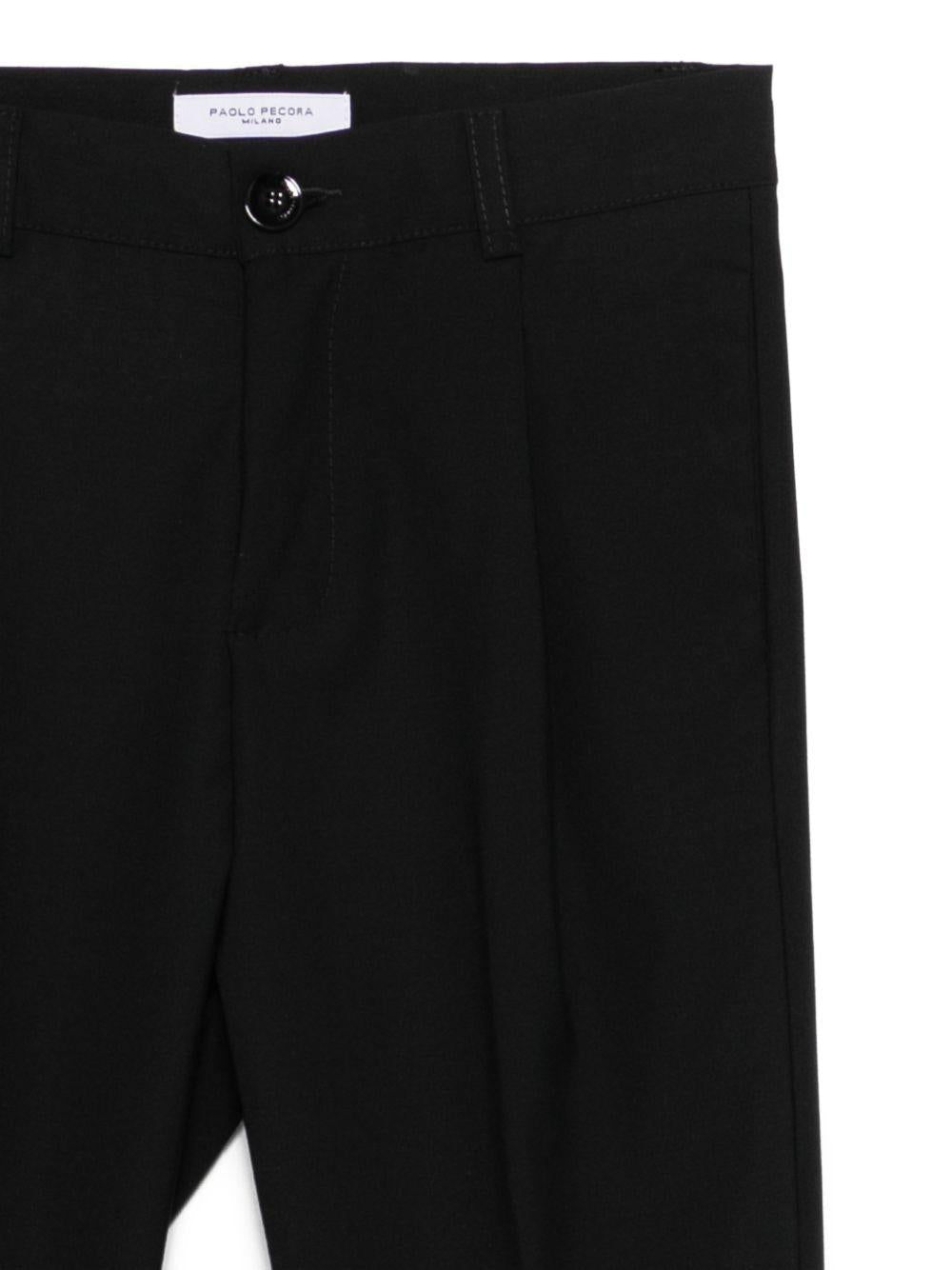 Completo per bambino Paolo Pecora Kids nero modello doppiopetto - Rubino Kids