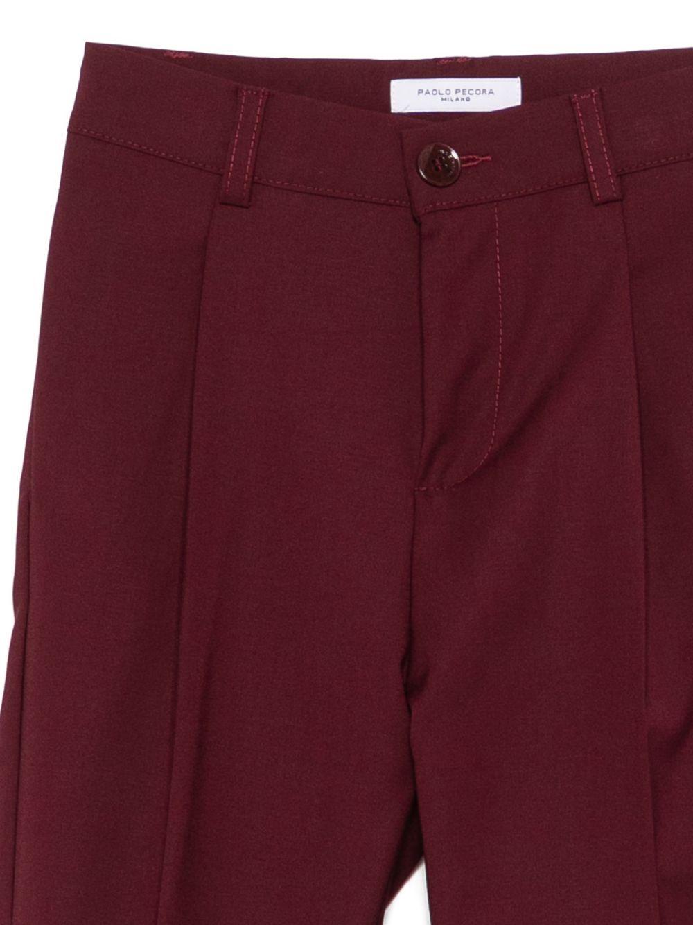 Completo per bambino Paolo Pecora Kids rosso ciliegia modello doppiopetto - Rubino Kids