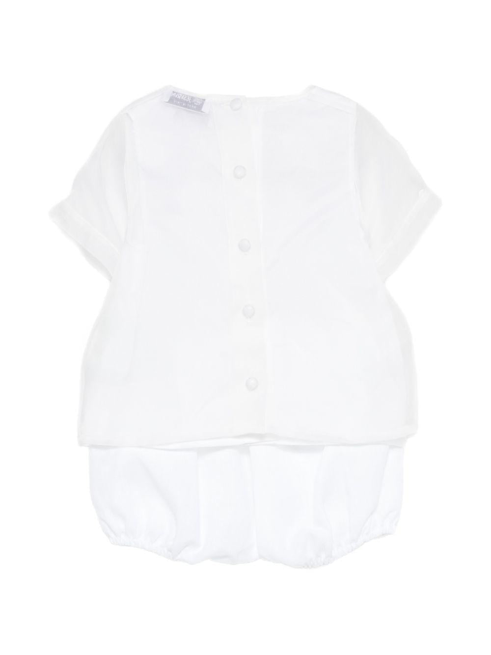 Completo per neonata Jesurum Baby bianco con ricamo sul davanti - Rubino Kids