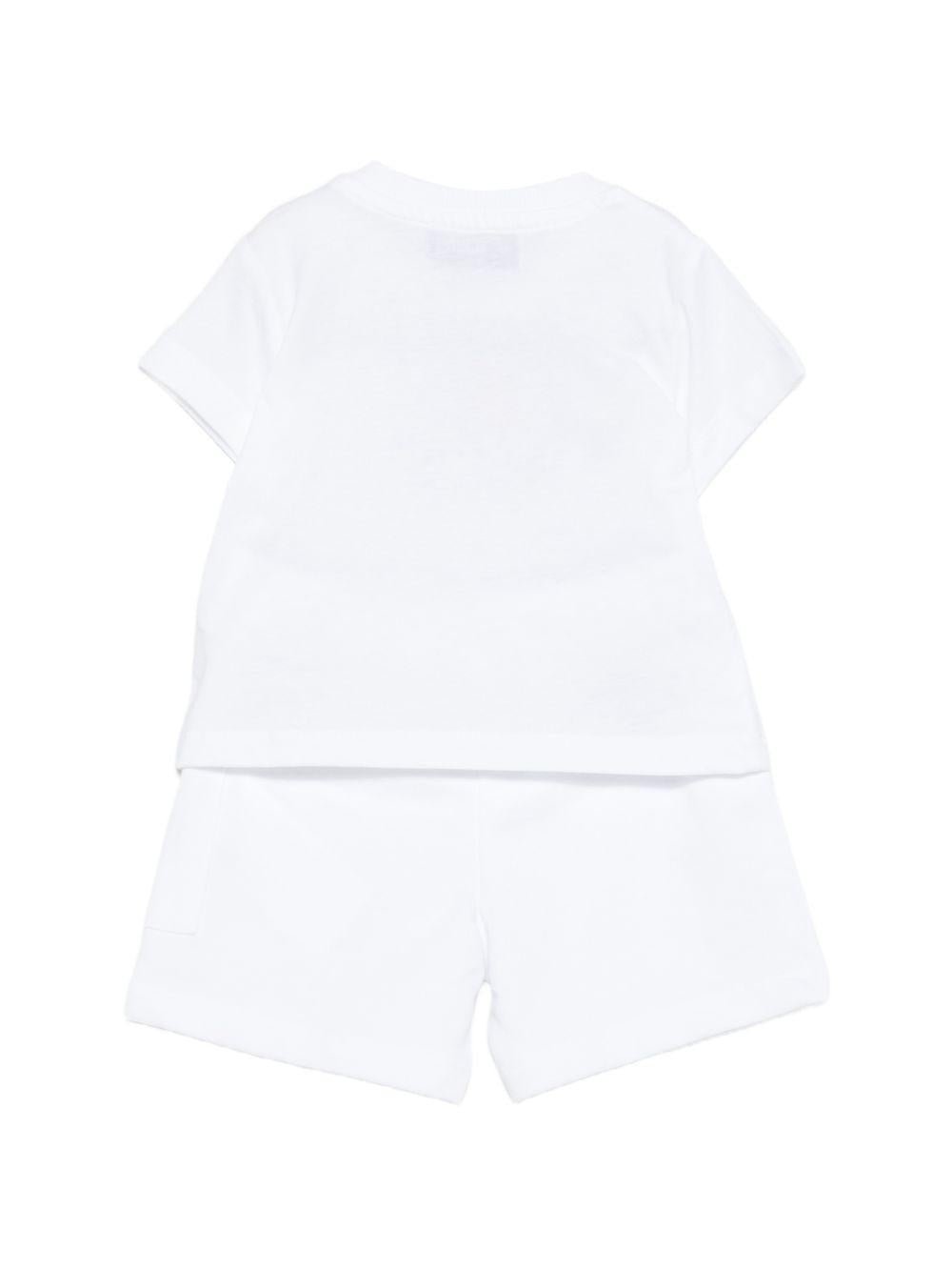 Completo per neonati Moschino Kids bianco con stampa grafica Teddy Bear - Rubino Kids