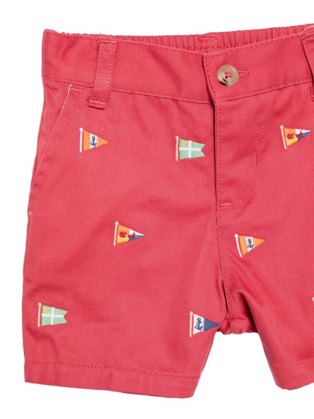 Completo per neonato Polo Ralph Lauren Kids bianco e rosso con stampa Polo Bear - Rubino Kids
