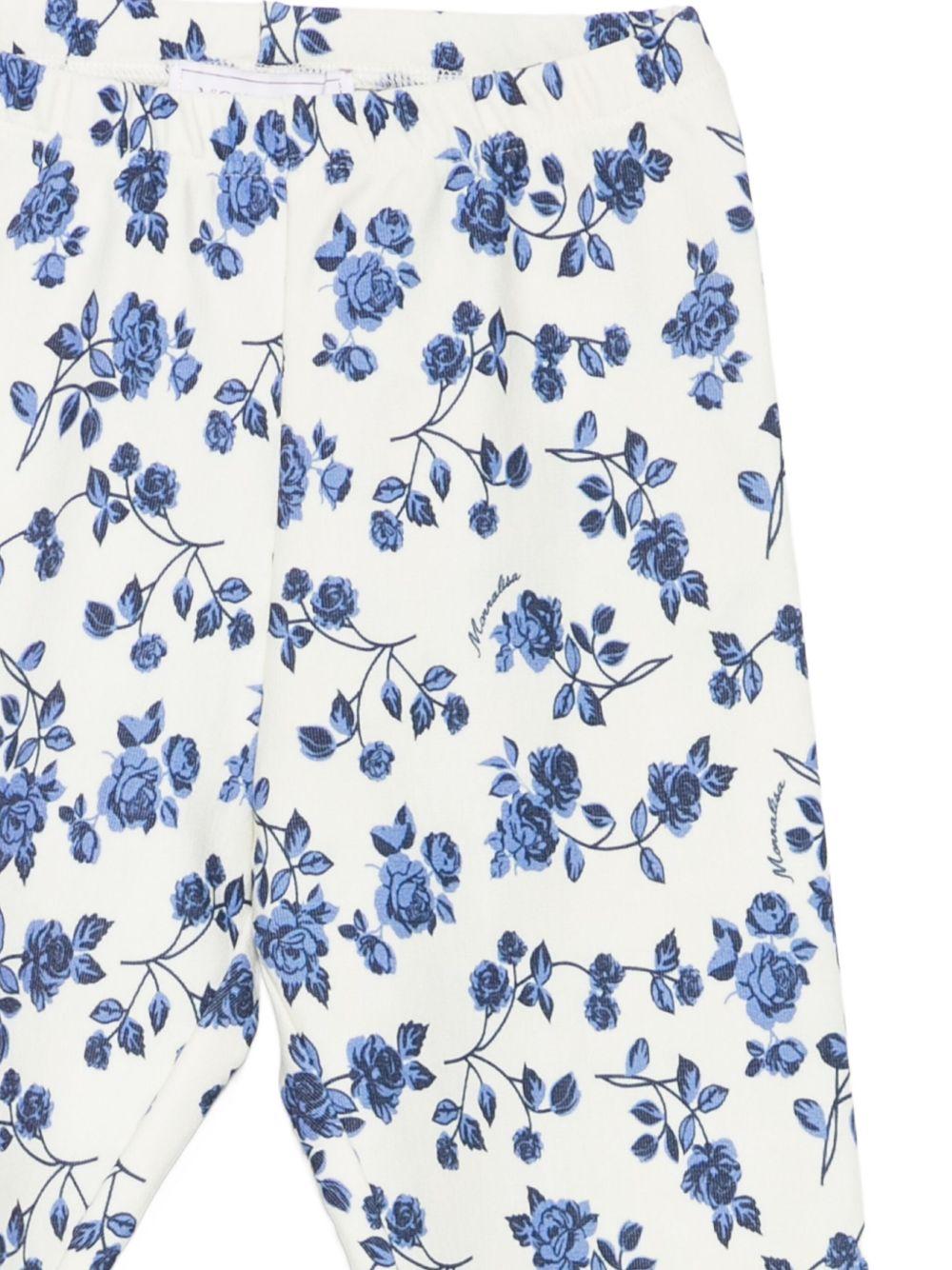 Completo t-shirt e leggins per bambina Monnalisa multicolore con stampa grafica - Rubino Kids