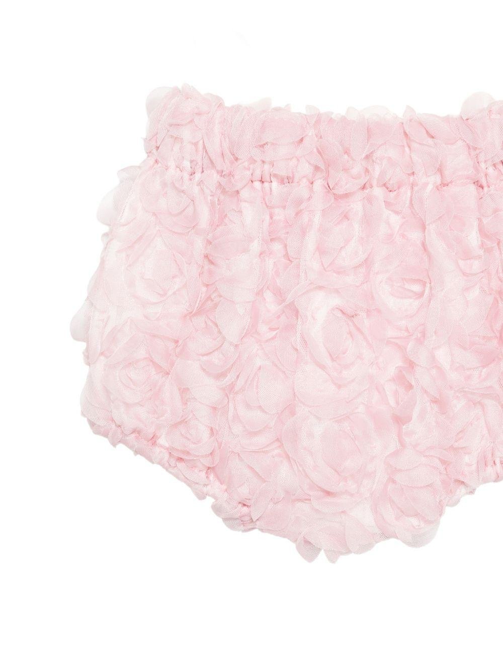 Completo t-shirt e shorts per neonata La Stupenderia multicolore con dettagli floreali - Rubino Kids