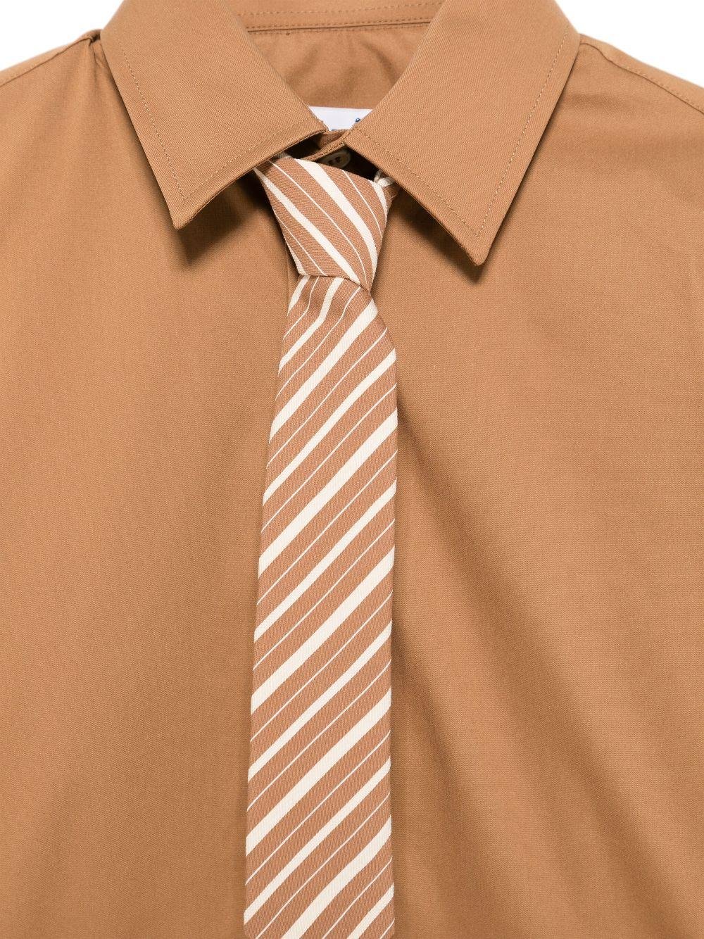 Completo tre pezzi per bambino Colorichiari beige gessato con doppiopetto - Rubino Kids