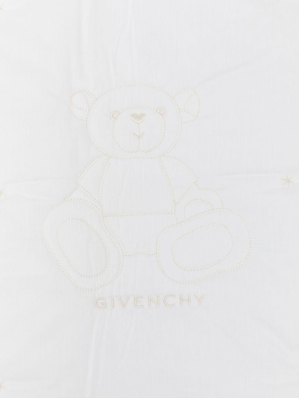 Coperta per bambini Givenchy Kids bianca con motivo orsacchiotto - Rubino Kids
