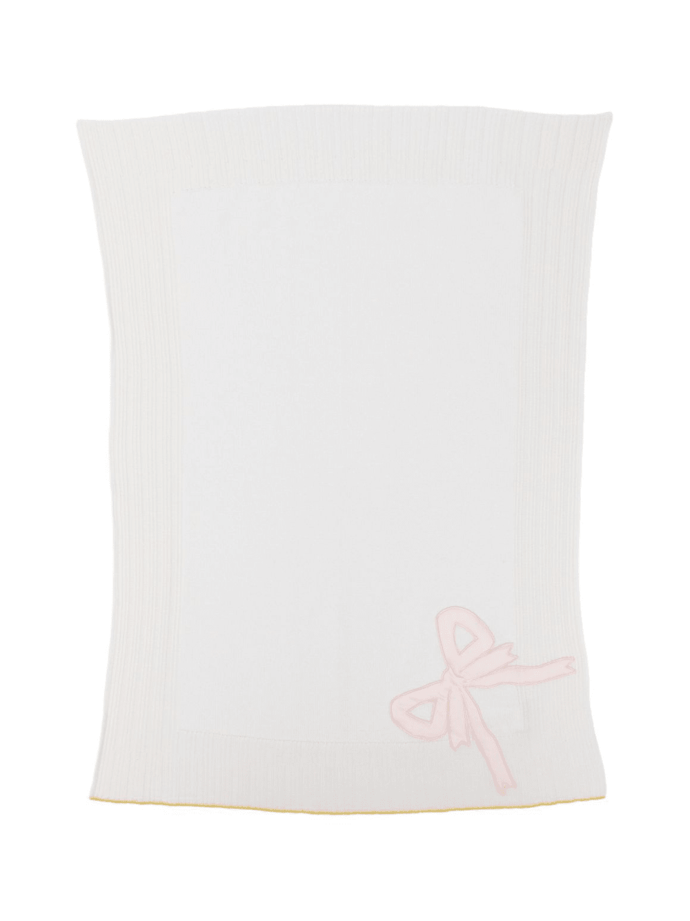 Coperta per neonata Gensami Kids bianco con fiocco - Rubino Kids