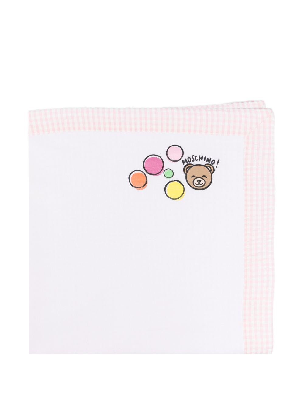 Coperta per neonata Moschino Kids multicolore con orsetto Teddy Bear - Rubino Kids