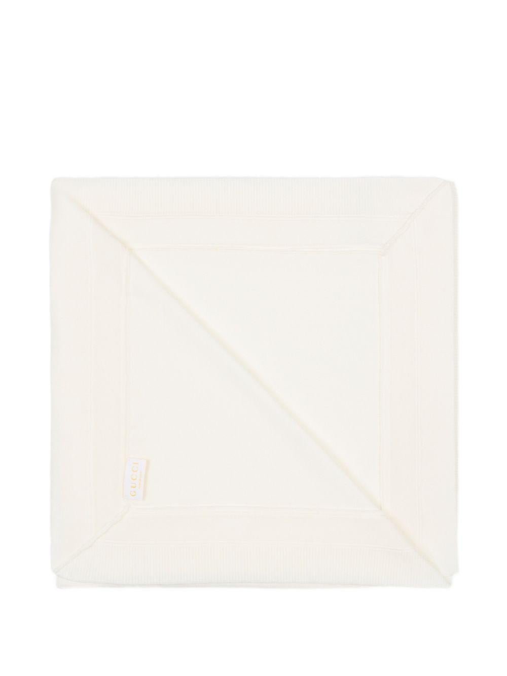 Coperta per neonati Gucci Kids ècru con dettaglio logo - Rubino Kids
