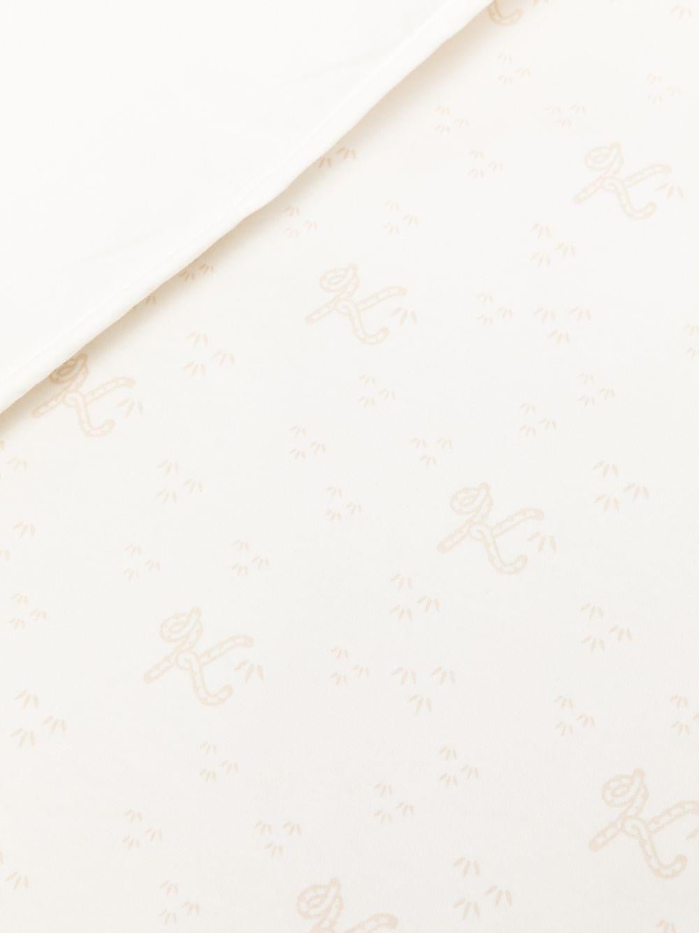 Coperta per neonati Kenzo Kids bianca con logo tigrato - Rubino Kids