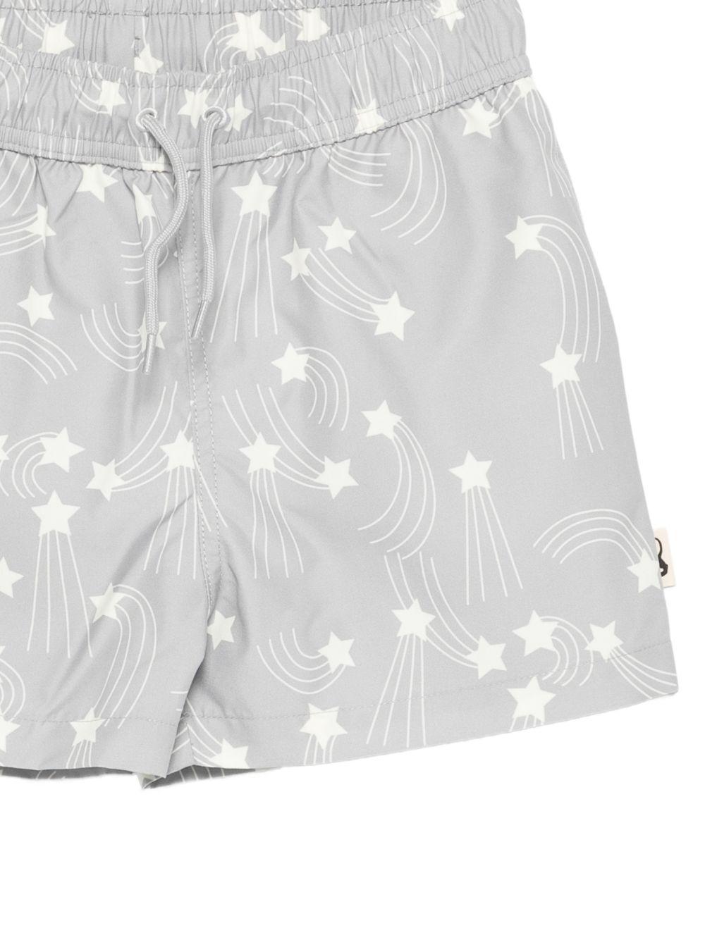 Costume da bagno per bambino Mini Rodini grigio con stampa a stelle all - over - Rubino Kids