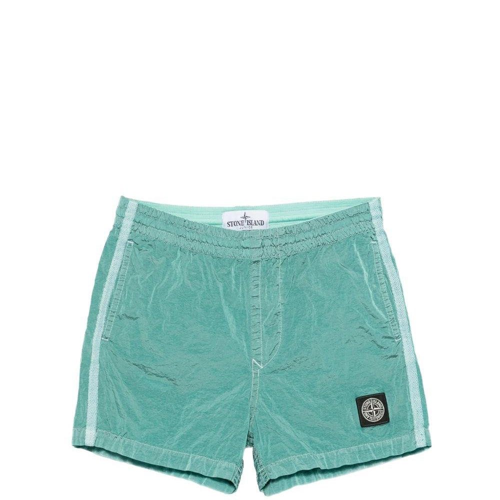 Costume da bagno per bambino Stone Island Junior verde con logo - Rubino Kids