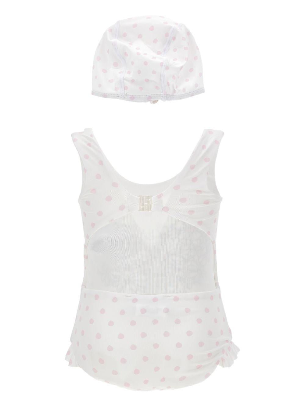 Costume da bagno per neonata Monnalisa bianco a pois - Rubino Kids