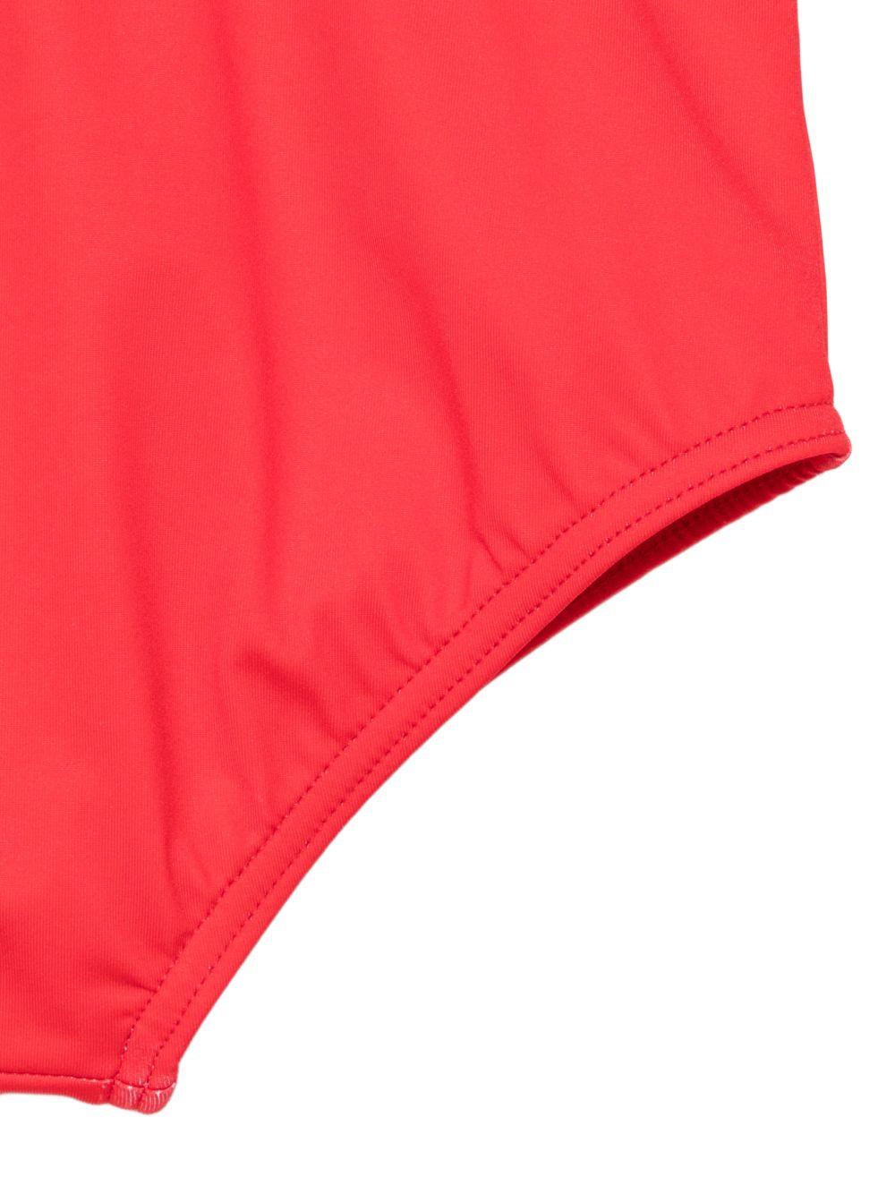 Costume da bagno per neonata Moschino Kids rosso con stampa orsetto sul davanti - Rubino Kids