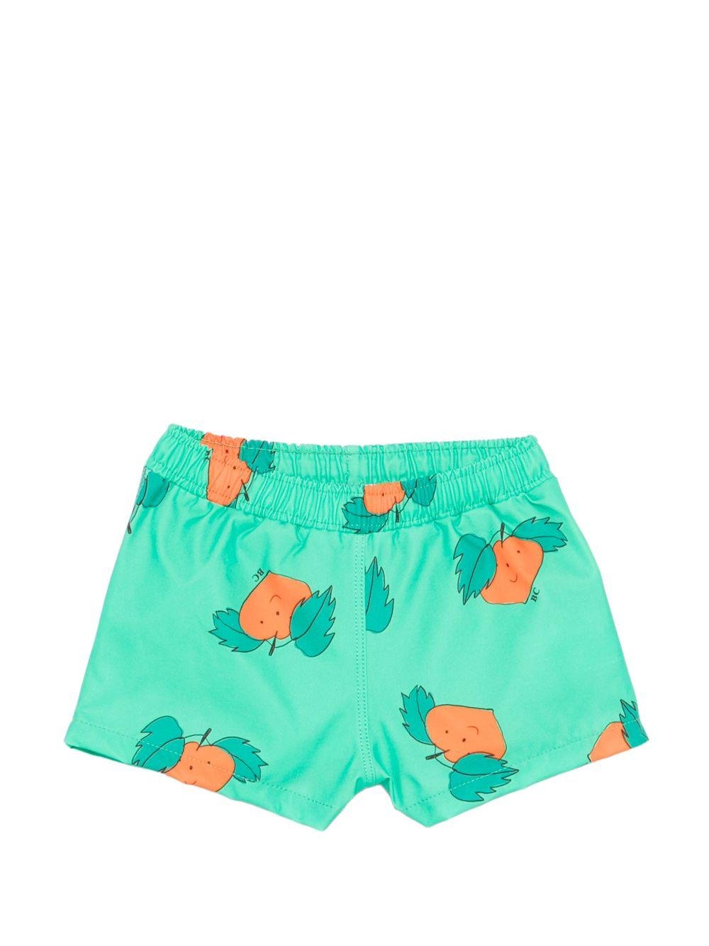 Costume da bagno per neonato Bobo Choses verde con stampa grafica all - over - Rubino Kids