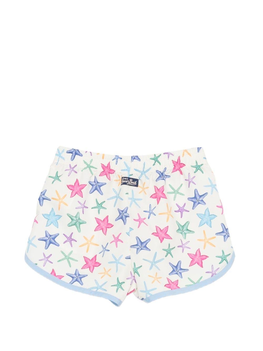 Costume Francie String per bambina MC2 Saint Barth Kids con stampa stelle marine all - over - Rubino Kids