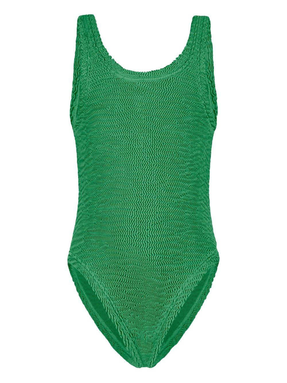 Costume intero per bambina Paramidonna Kids verde con design texturizzato - Rubino Kids