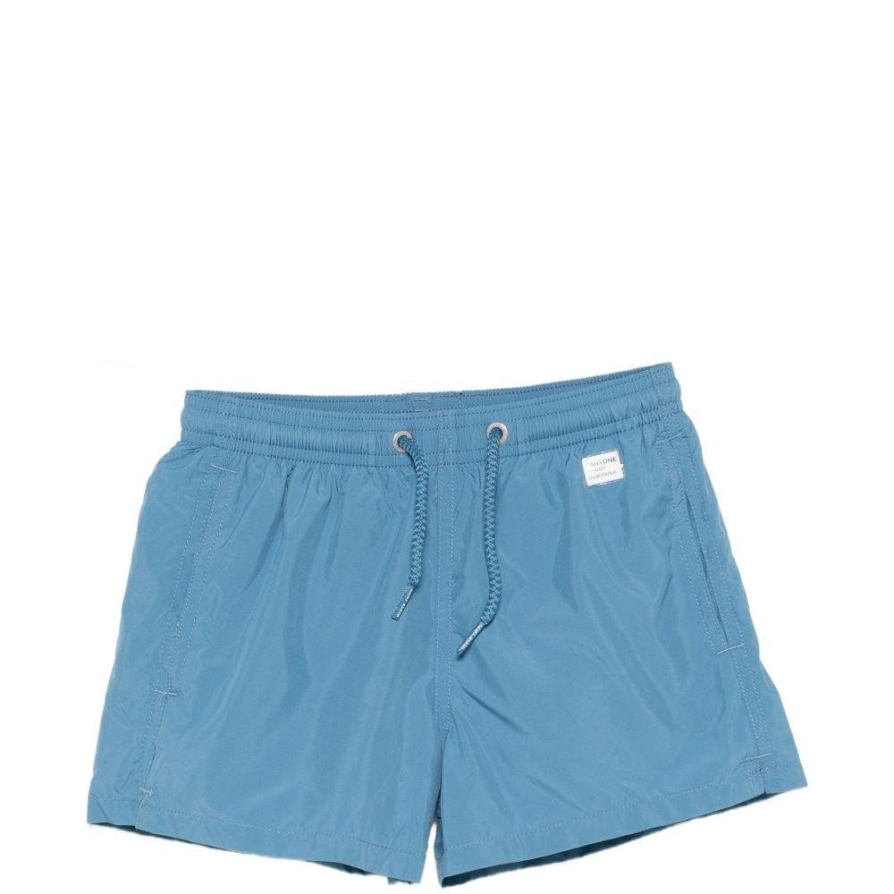 Costume per bambino MC2 Saint Barth Kids blu con toppa con logo sul retro - Rubino Kids