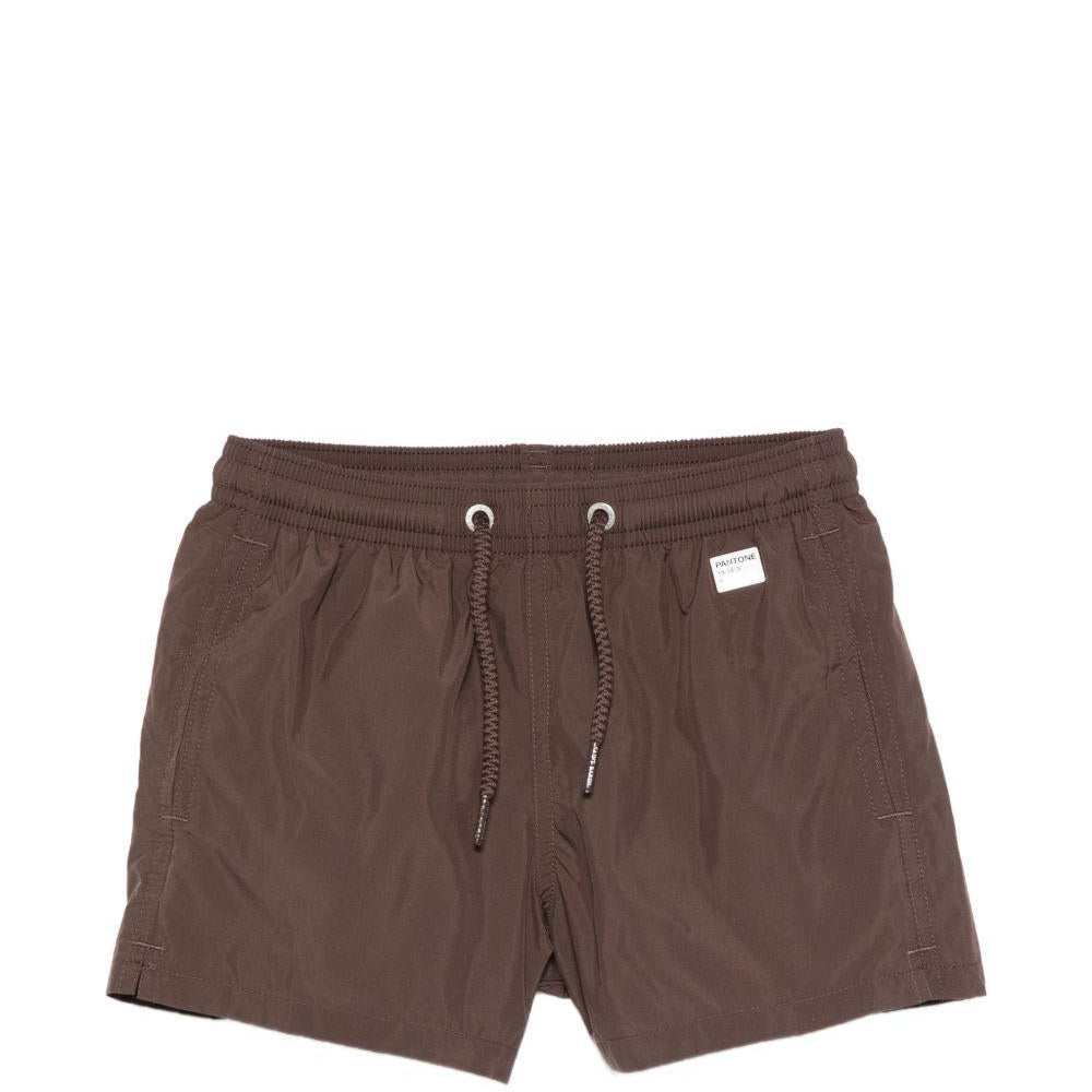 Costume per bambino MC2 Saint Barth Kids marrone con toppa con logo sul retro - Rubino Kids