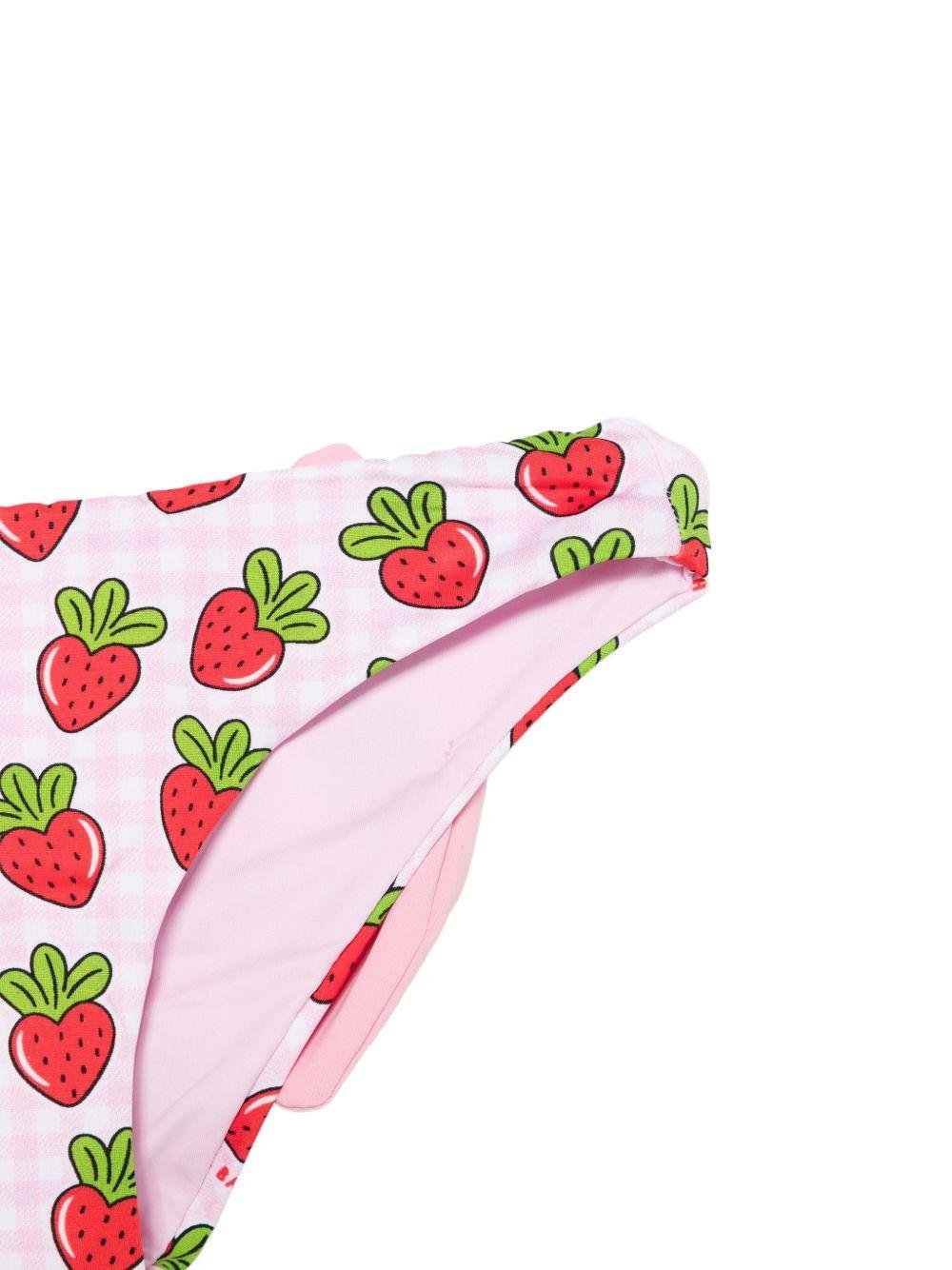 Costume per neonata MC2 Saint Barth Kids rosa con stampa fragole - Rubino Kids