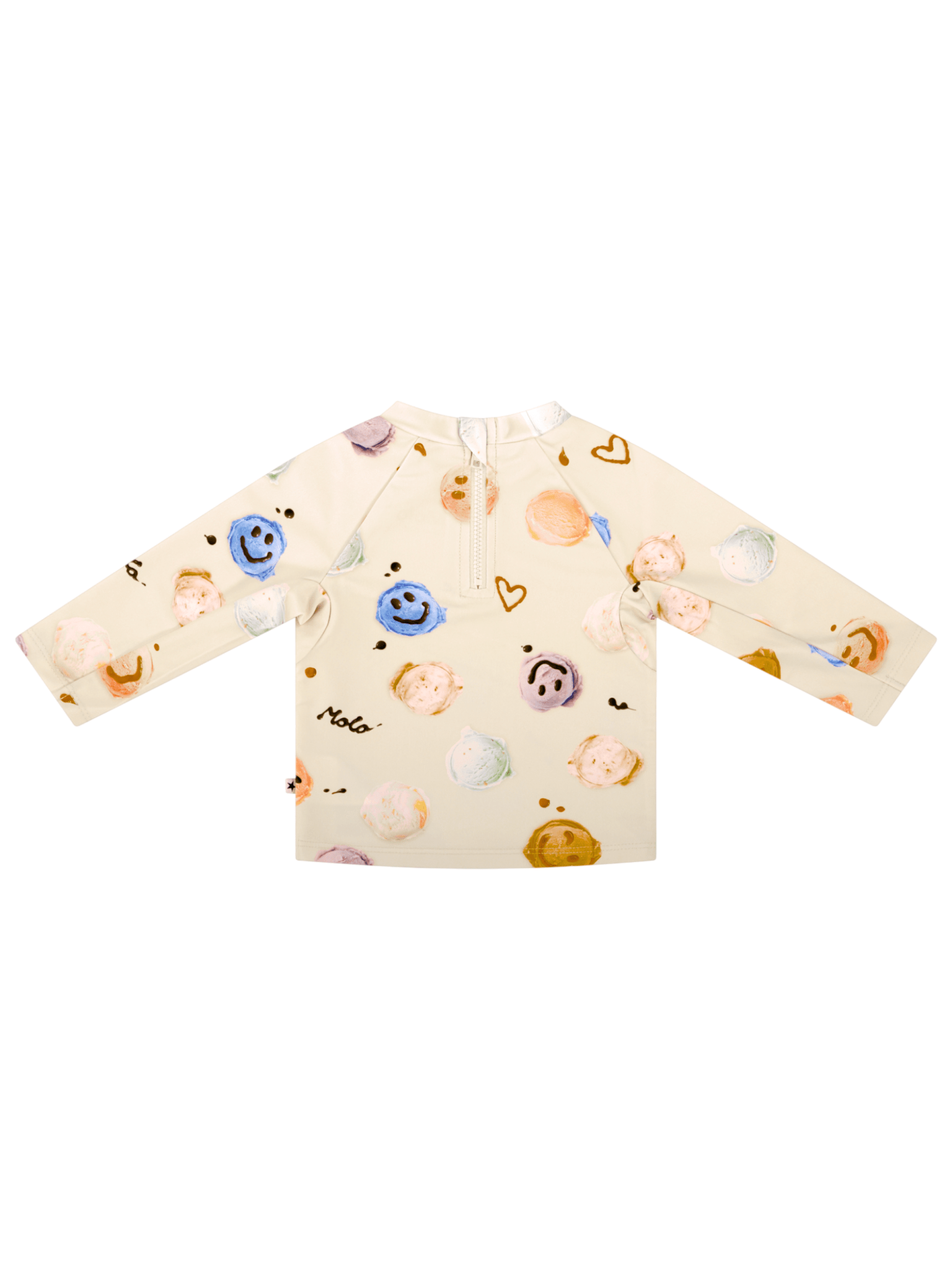 Costume per neonata Molo beige con stampa all - over - Rubino Kids
