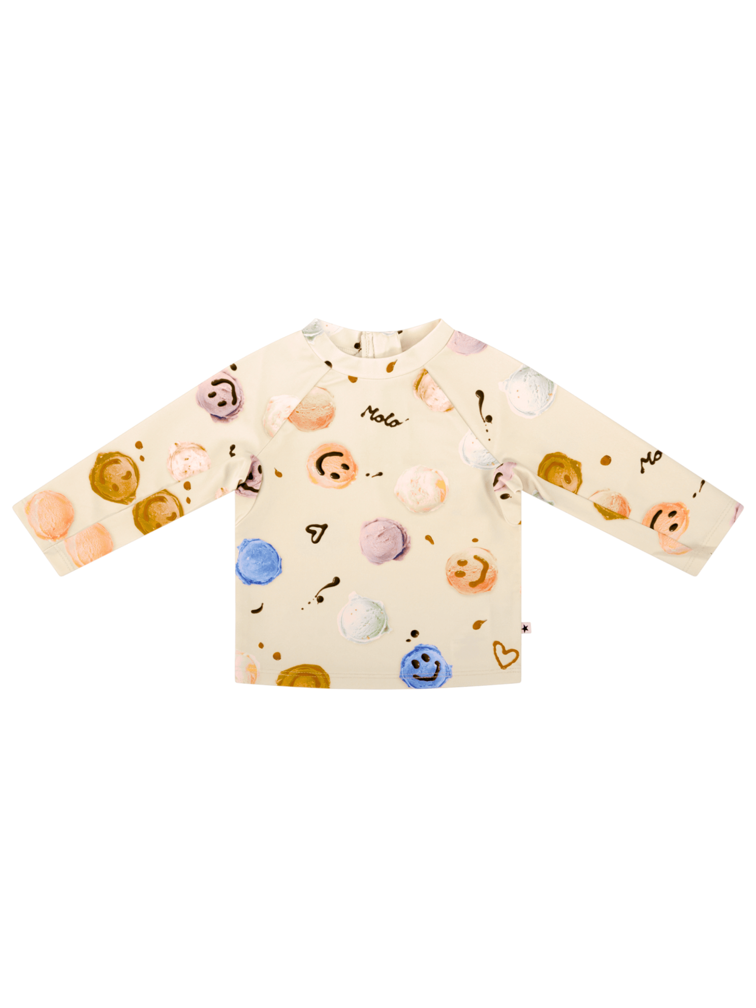 Costume per neonata Molo beige con stampa all - over - Rubino Kids