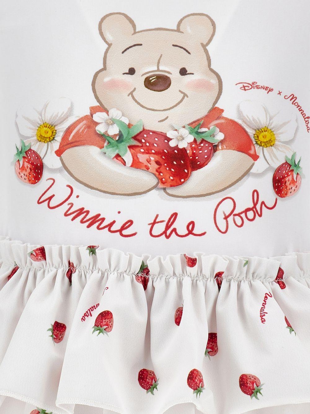 Costume per neonata Monnalisa bianco con stampa winnie the pooh - Rubino Kids