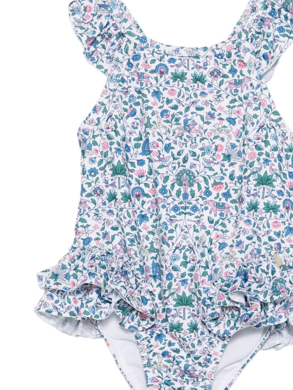 Costume per neonata Tartine & Chocolat azzurro con bordo increspato - Rubino Kids