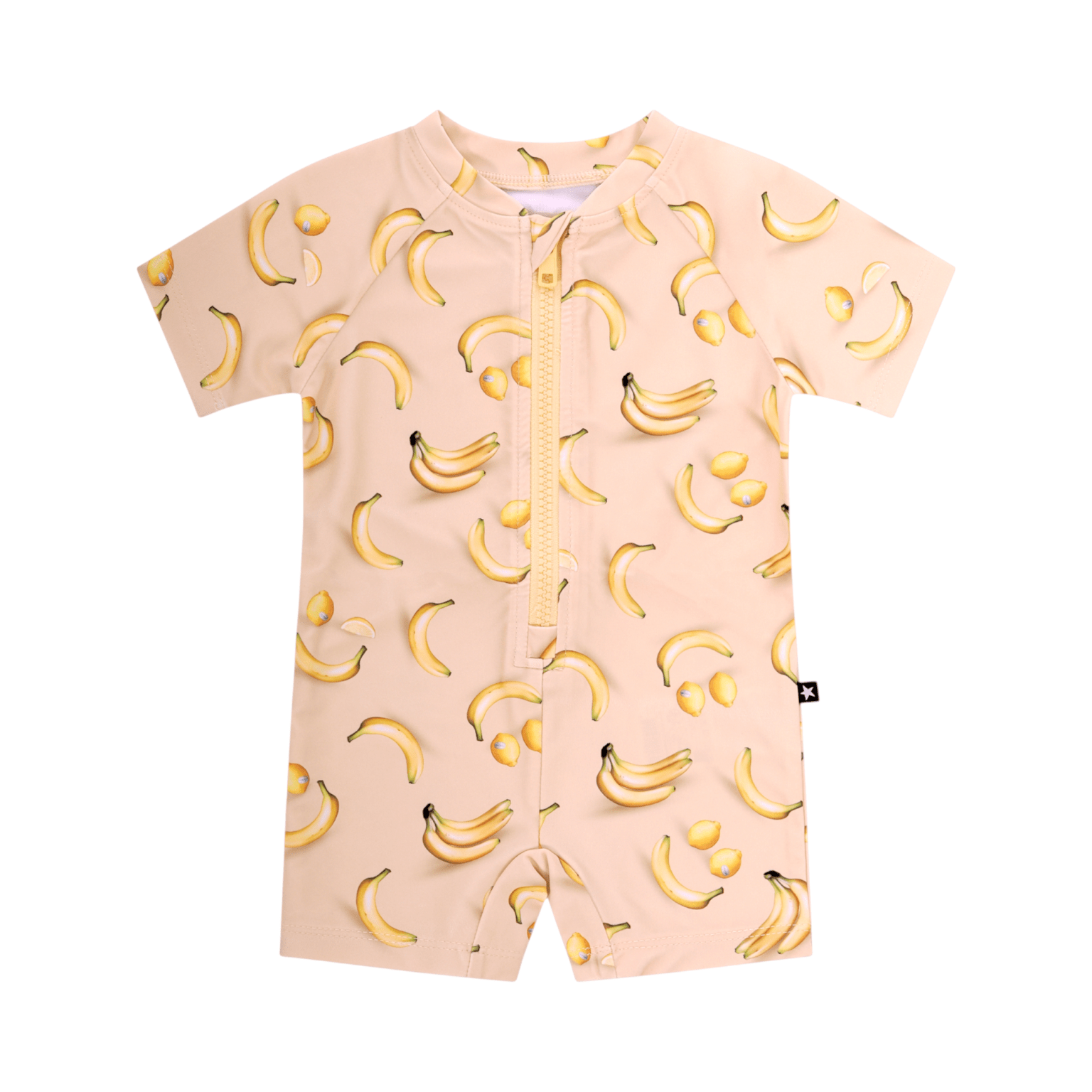 Costume per neonato Molo Kids beige con stampa banane all - over - Rubino Kids