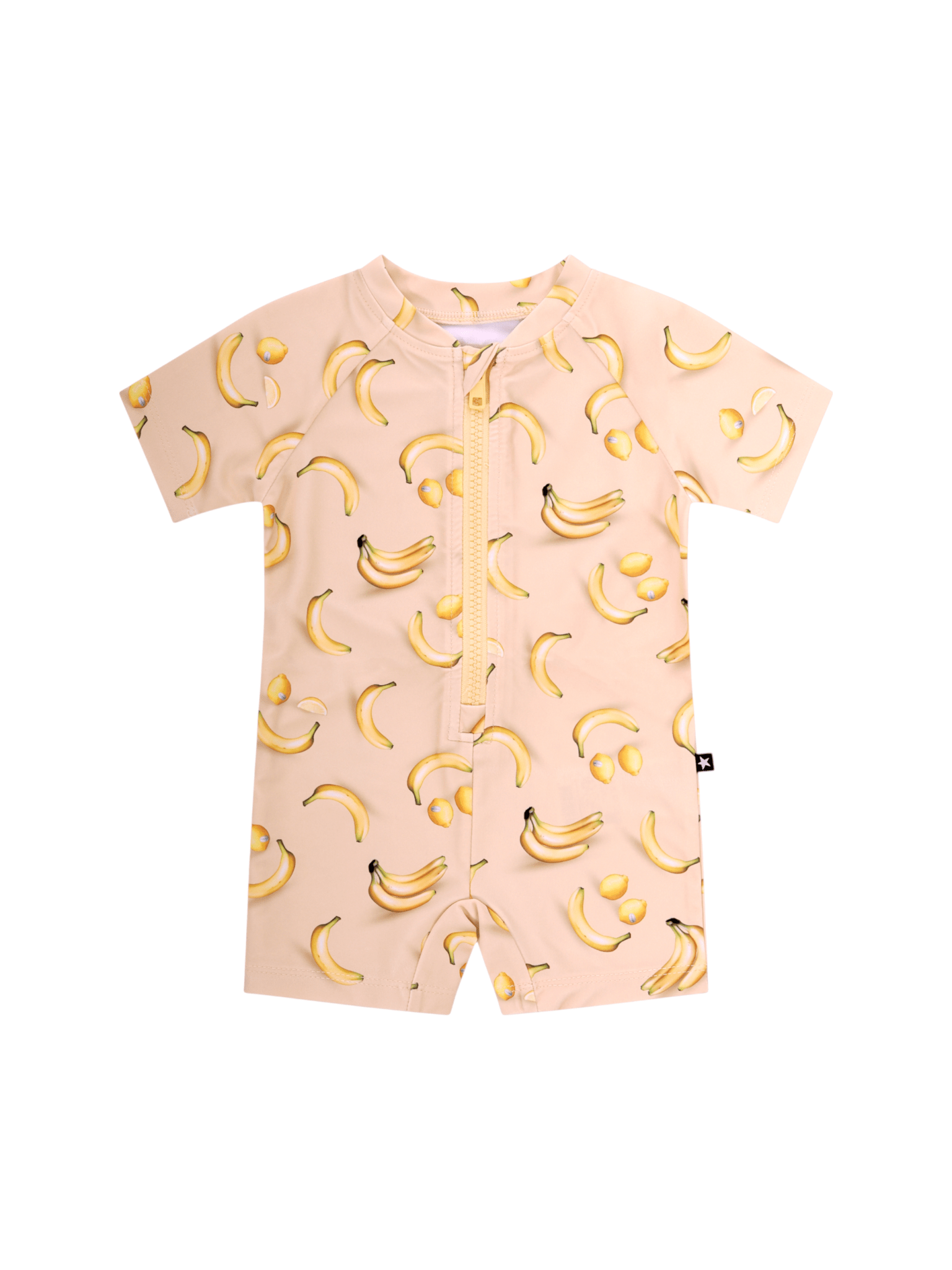 Costume per neonato Molo Kids beige con stampa banane all - over - Rubino Kids