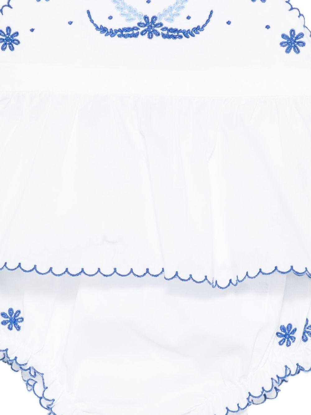 Coulette per neonata Tartine & Chocolat bianco con ricamo a fiori - Rubino Kids