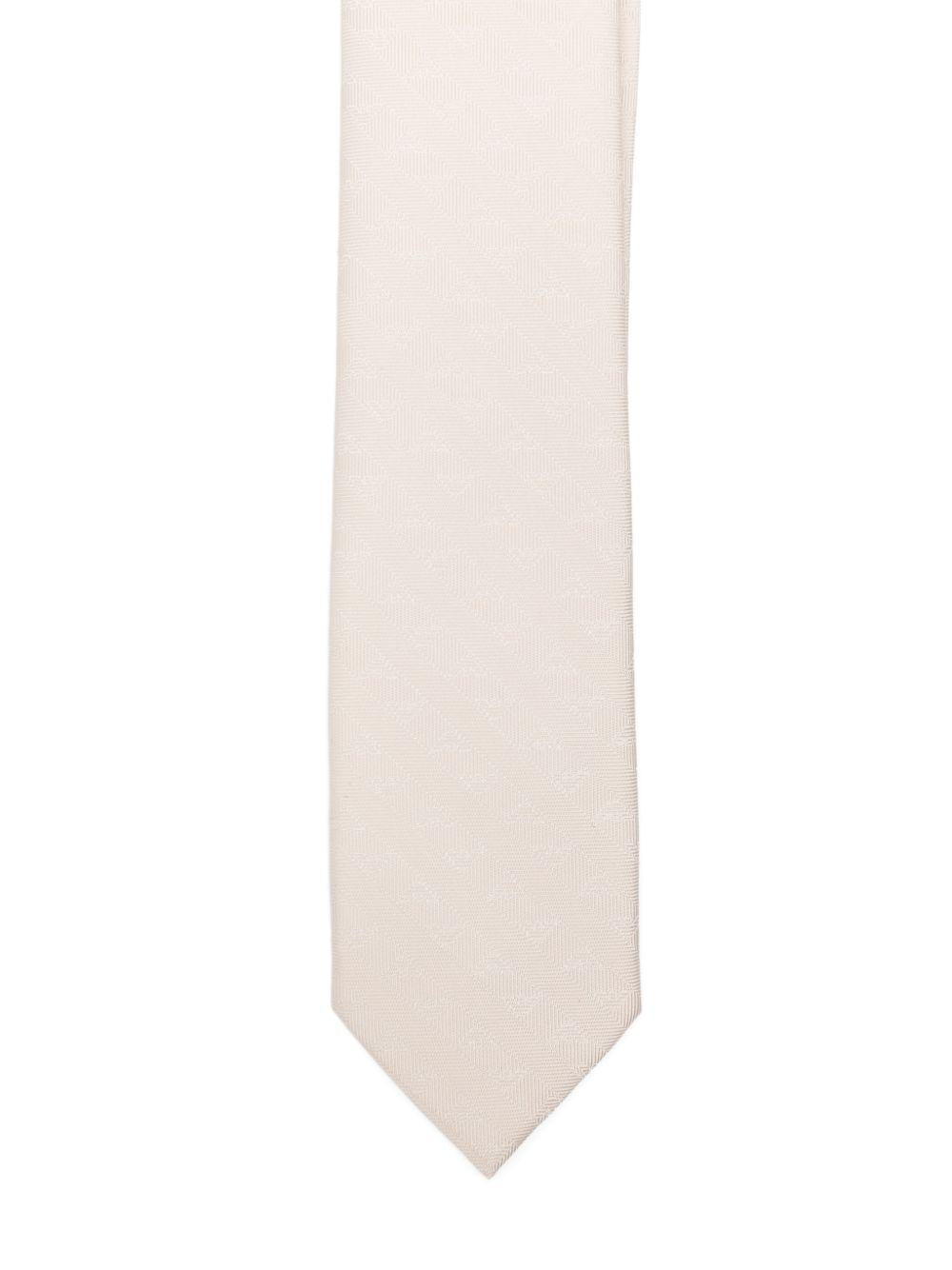 Cravatta per bambino Emporio Armani beige testurizzata - Rubino Kids