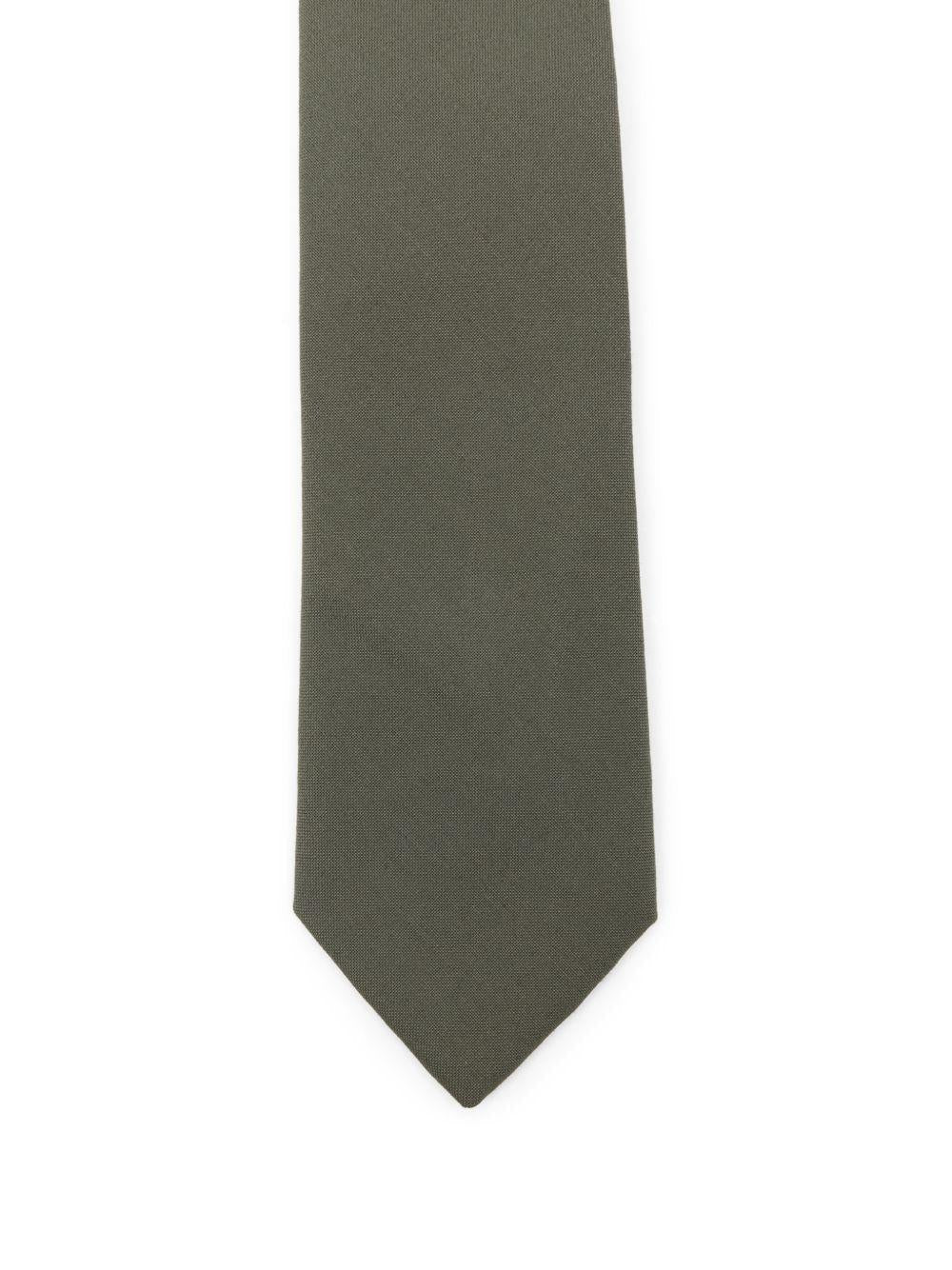 Cravatta per bambino Paolo Pecora Kids verde oliva con stampa - Rubino Kids