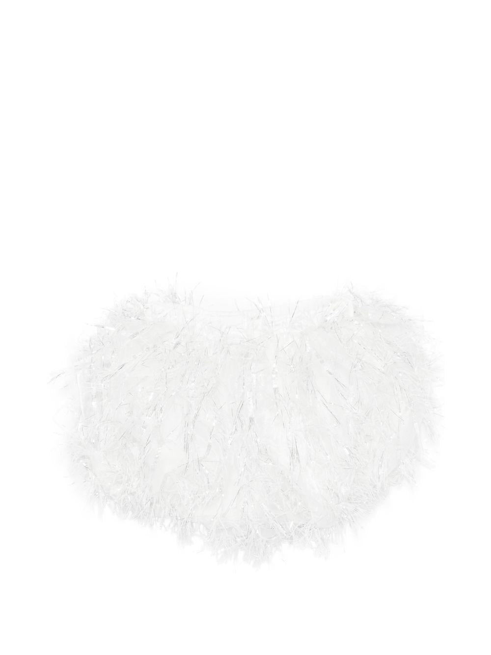 Culotte per neonata A'lapage bianca con dettaglio frange - Rubino Kids