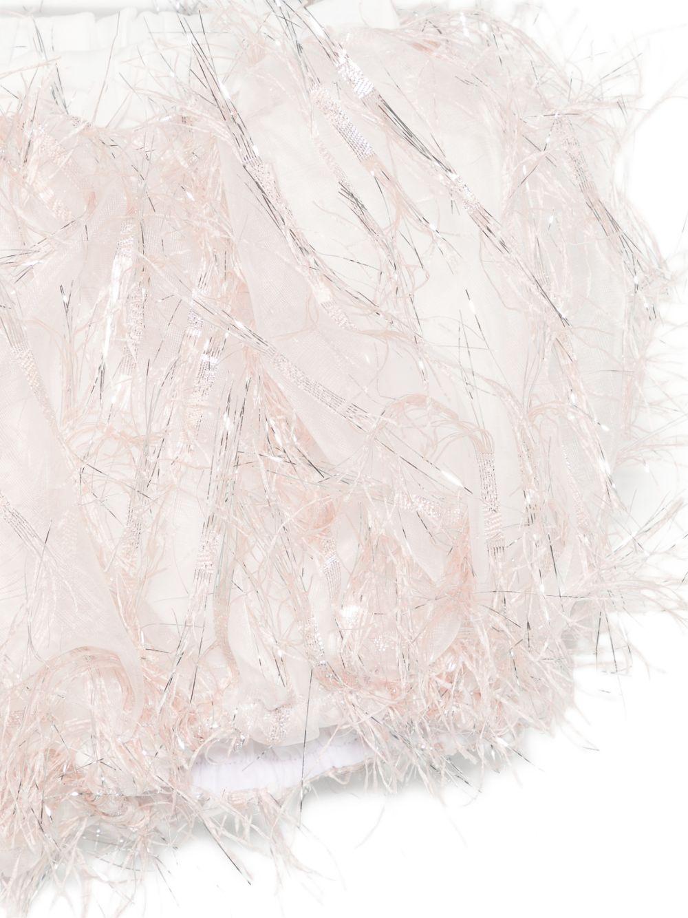 Culotte per neonata A'lapage rosa con dettaglio frange - Rubino Kids