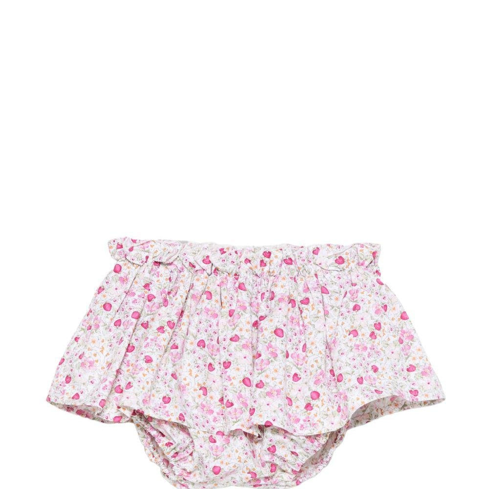 Culotte per neonata Mariella Ferrari rosa con stampa a fiori all - over - Rubino Kids